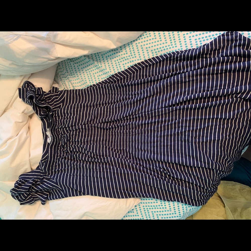 stripped off the shoulder summer dress